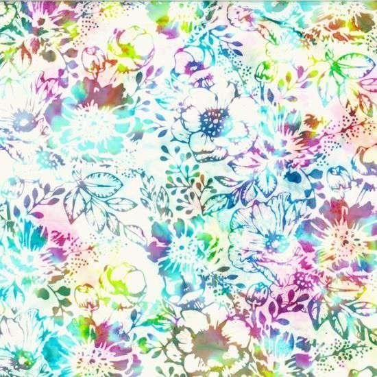 Bali Batik U2451-667 Big Floral Light Bright