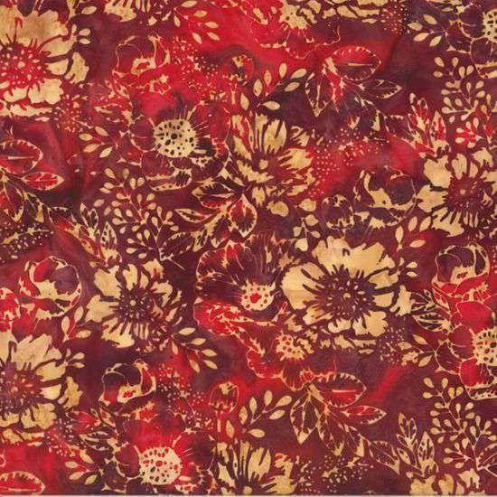 Bali Batik U2451-381Big Floral Pomegranate, Harvest Helpings