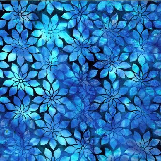 Bali Batik U2453-603 Floral Tile Election Day, Moonlight