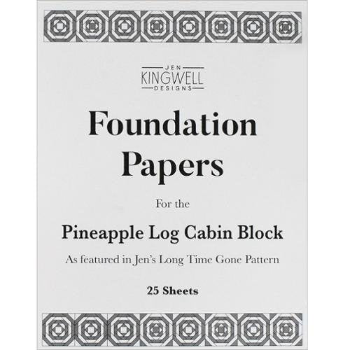 Pineapple Log Cabin Foundation Papers by Jen Kingwell