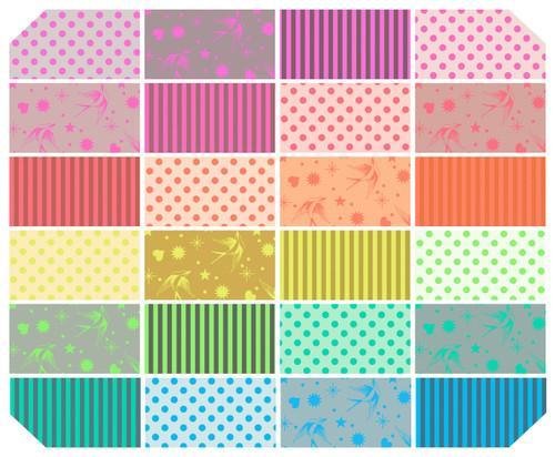 Neon True Colors 5" Charm Pk Tula Pink | Everglow