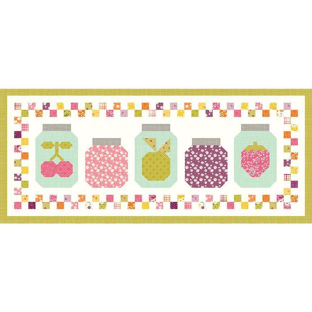 In A Fruit Jar Table Runner Pattern by Sandy Gervais