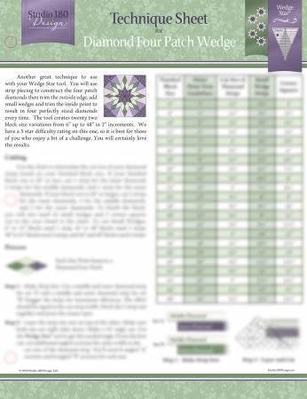 Tech Sheet Diamond 4 Patch Wge Pattern by Studio 180
