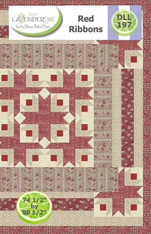 Red Ribbons Pattern by Lavender Lime