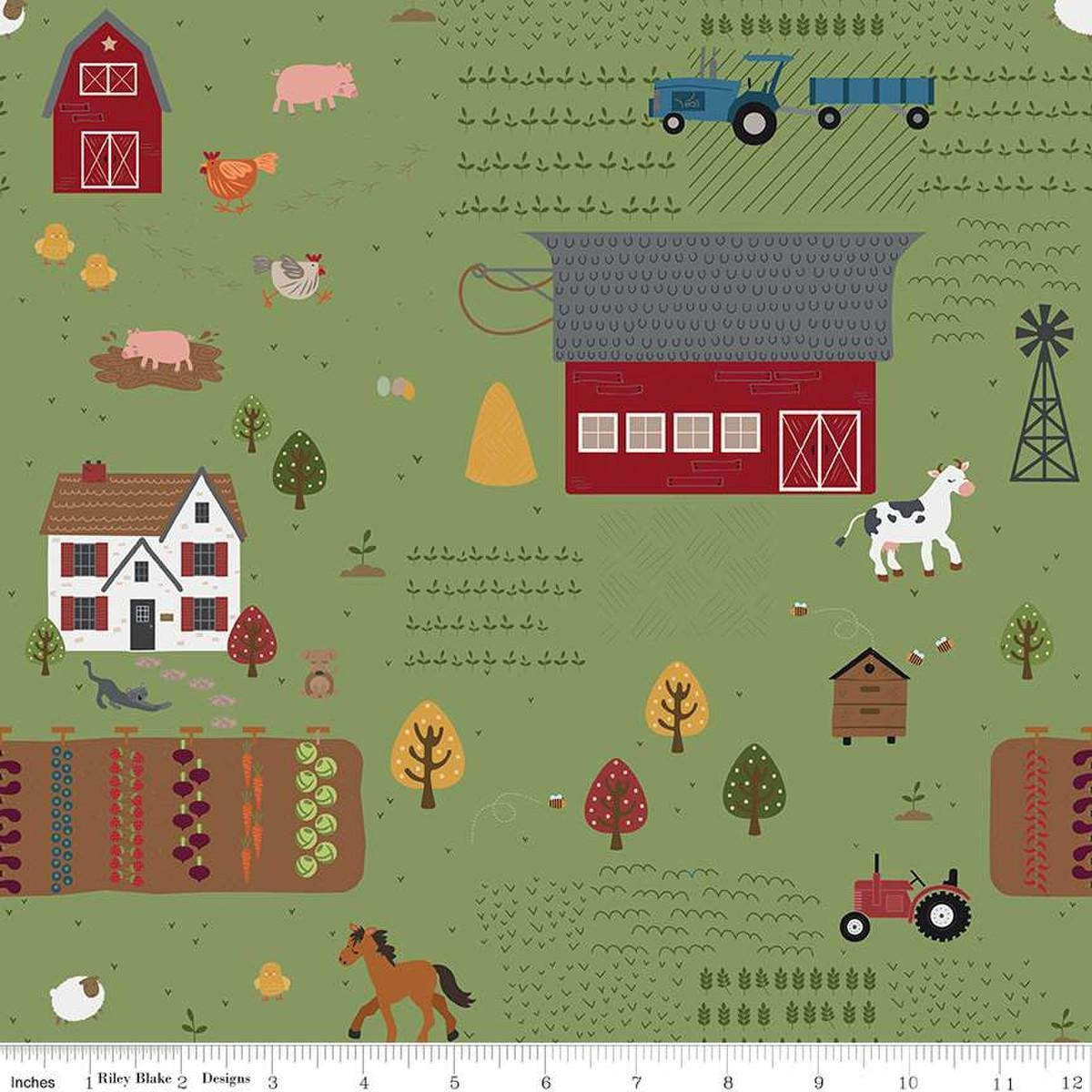 Main - Grass Country Life by Riley Blake