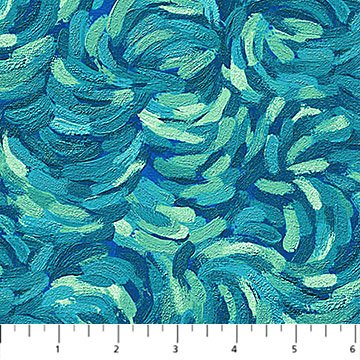 Starry Night • Teal Brushstroke