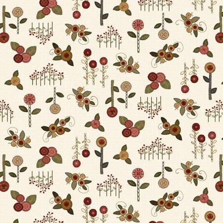 Cream Small Applique Flowers - 3167-33 • Home Sweet Home