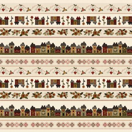 Cream Border Stripe - 3172-33 • Home Sweet Home