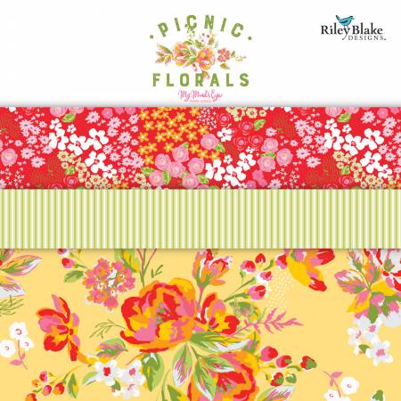 Picnic Florals 5 Inch Stacker, 42 Pcs.