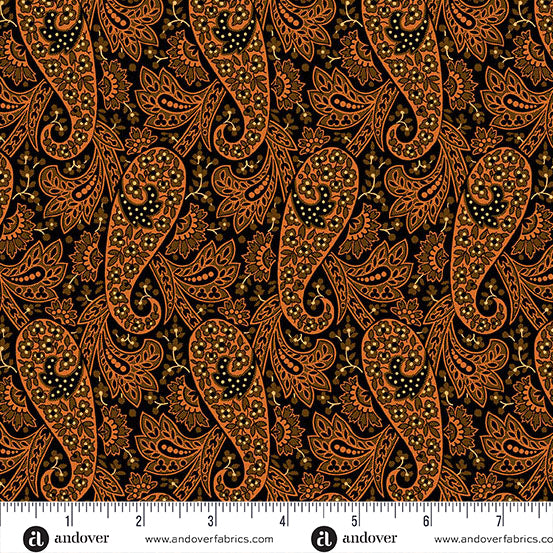 Paisley Black - Nightfall by Andover Fabrics