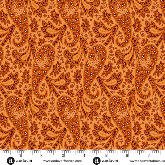 Paisley Orange- Nightfall by Andover Fabrics