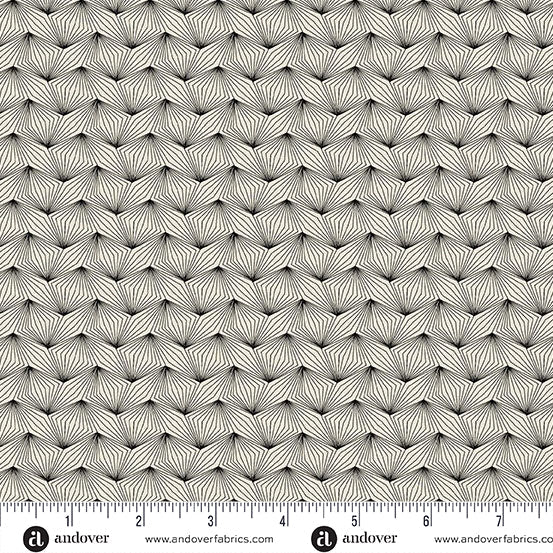 Zig Zag Cream and Black - Nightfall by Andover Fabrics