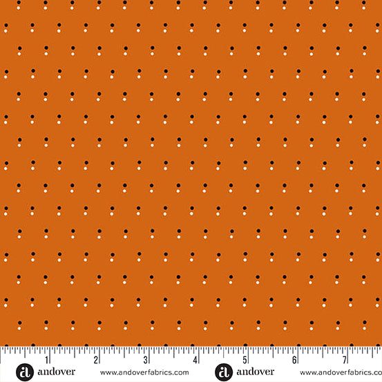 Shadow Dot Orange - Nightfall by Andover Fabrics