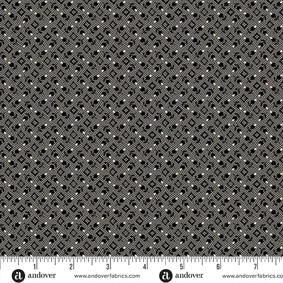 Bud Diamond Black - Nightfall by Andover Fabrics