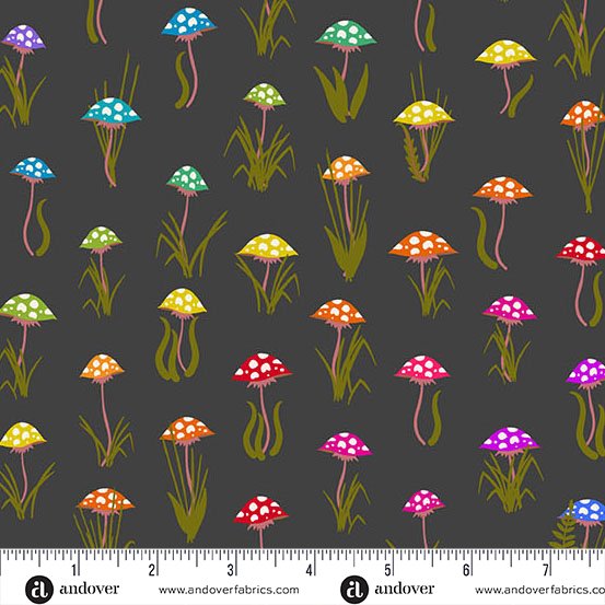 Color Wheel - A 1144 K Night Mushroom Parade • Alison Glass
