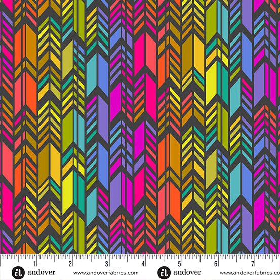 Color Wheel - A 1145 K Night Spectrum Feathers • Alison Glass