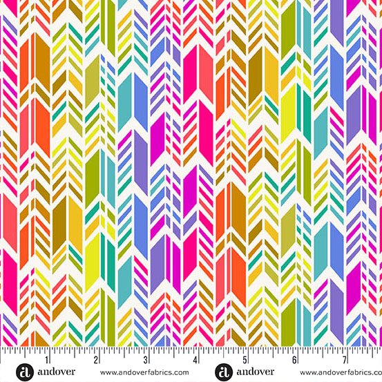 Color Wheel - A 1145 L Day Spectrum Feathers • Alison Glass
