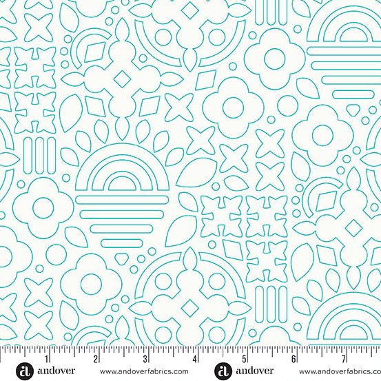 Teal Stencil A-1556-T • Sun Print Whisper