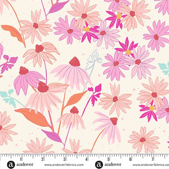 Cream Echinacea A-1566-L • Petals & Stitches
