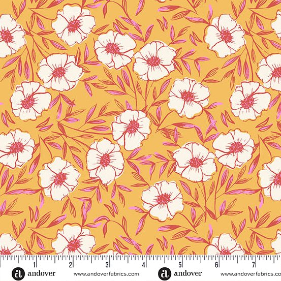 Mustard Bouquet Bliss A-1567-Y • Petals & Stitches