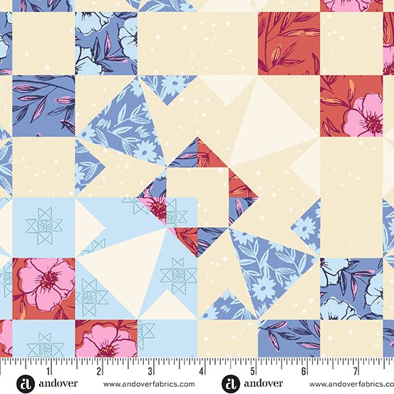 Denim Garden Blocks A-1573-B • Petals & Stitches