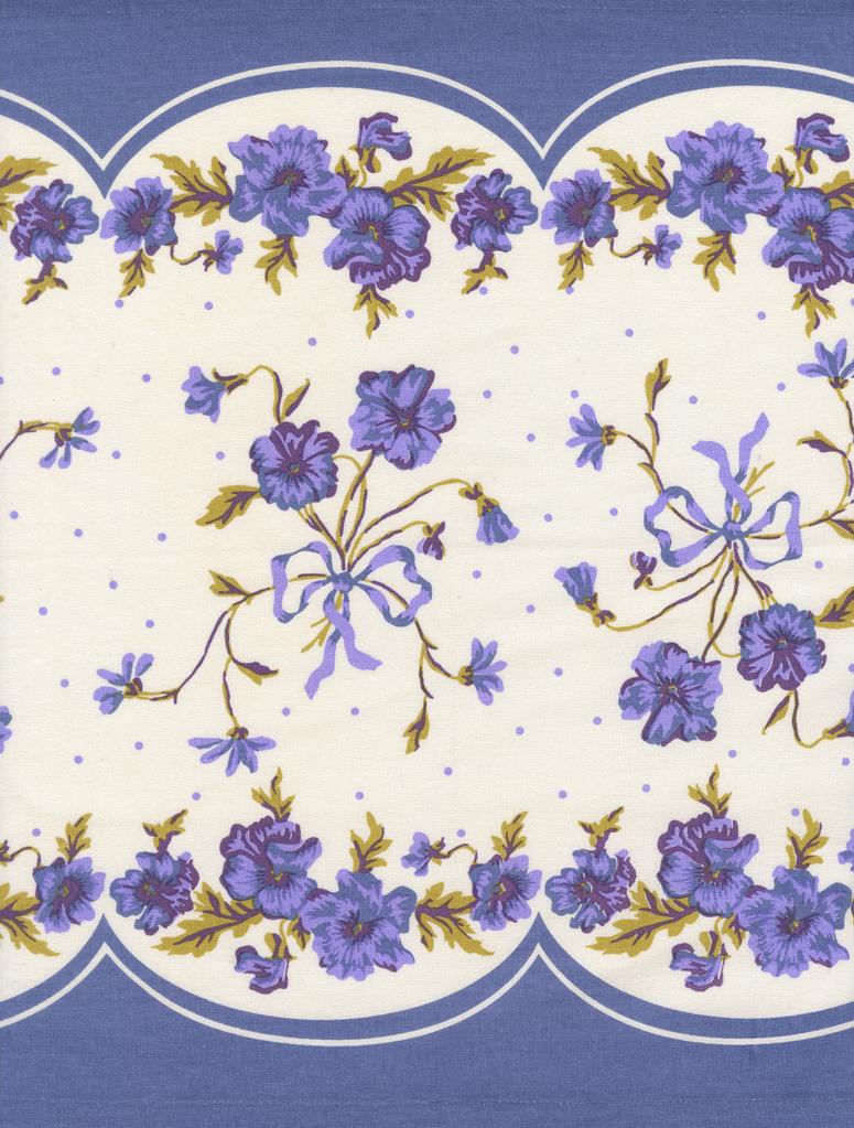 16" Classic Retro Floral Pansy Toweling