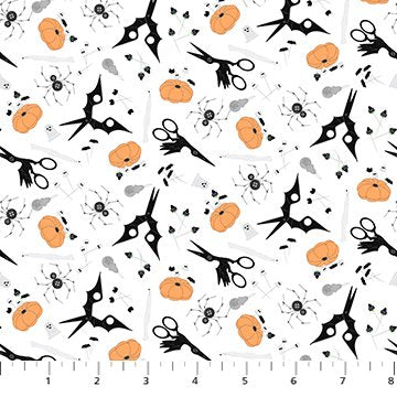 Mr Bones Sews - White 91079-10 • FIGO Fabrics