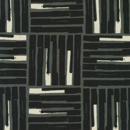 Squares Charcoal Canvas • Orchard Run by Noodlehead