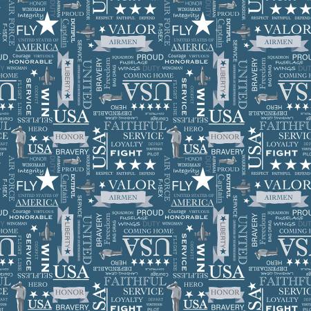 Coming Home - C14428-Denim •  Air Force Text