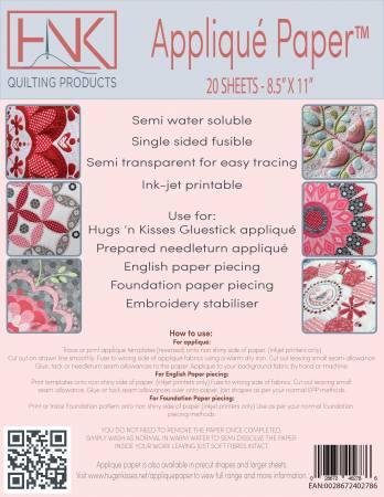 Applique Paper 20pk 8.5" X 11"