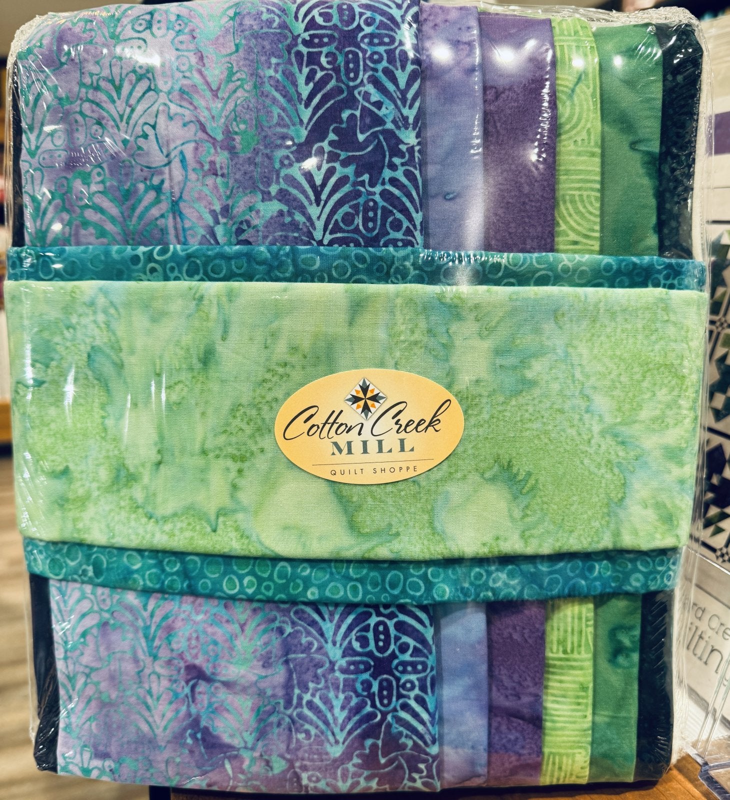 Remain Purple and Green Batik Quilt Kit