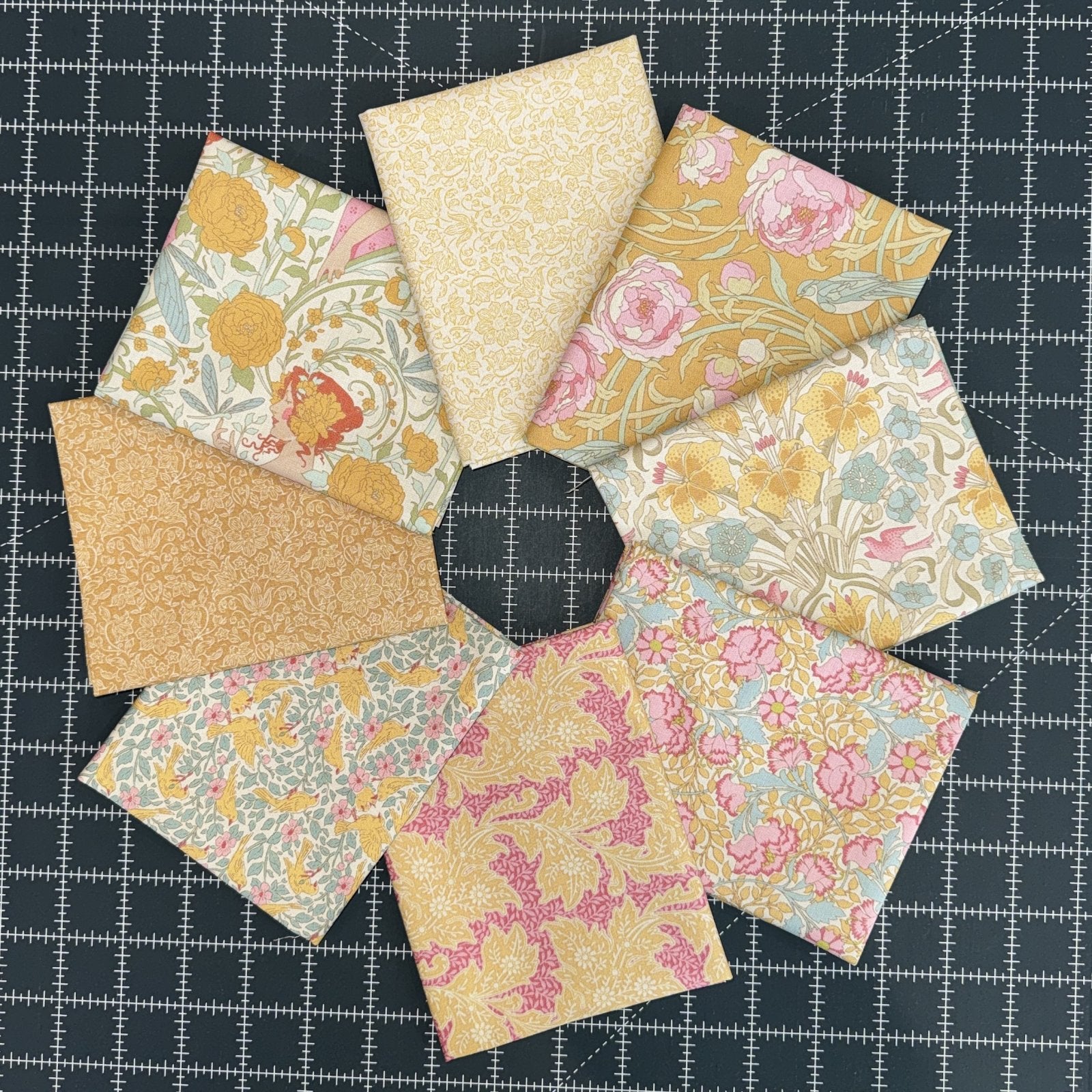 Songbird by Tilda • 8 Fat Quarter Bundle - Mustard