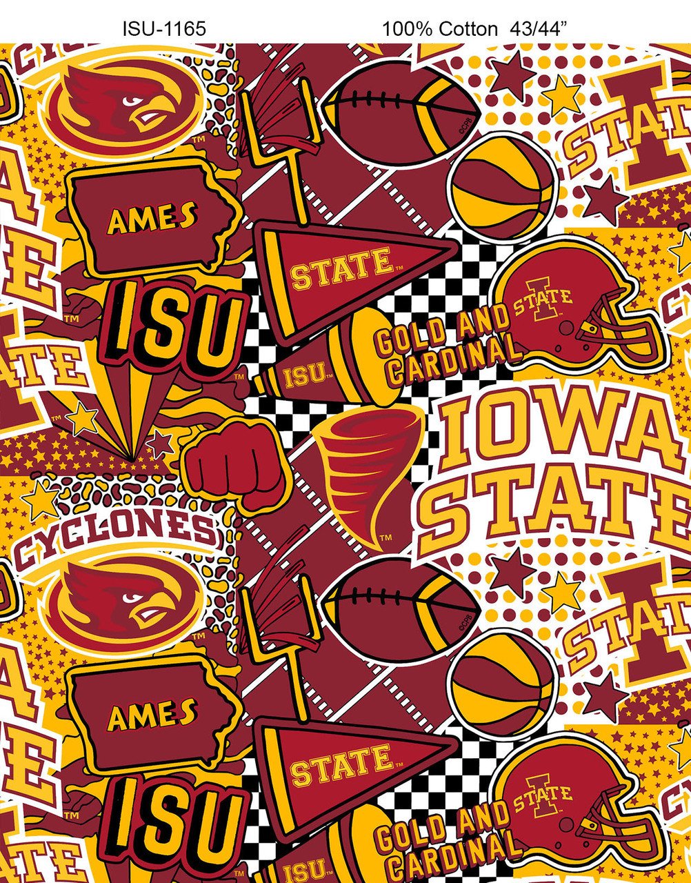 NCAA-Iowa State Cotton Pop Art • Skytel Enterprises