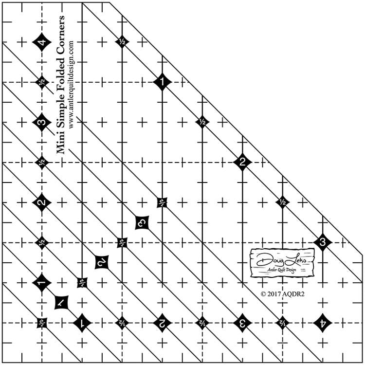 Mini Simple Folded Corners - AQDR2 Antler Quilt Designs