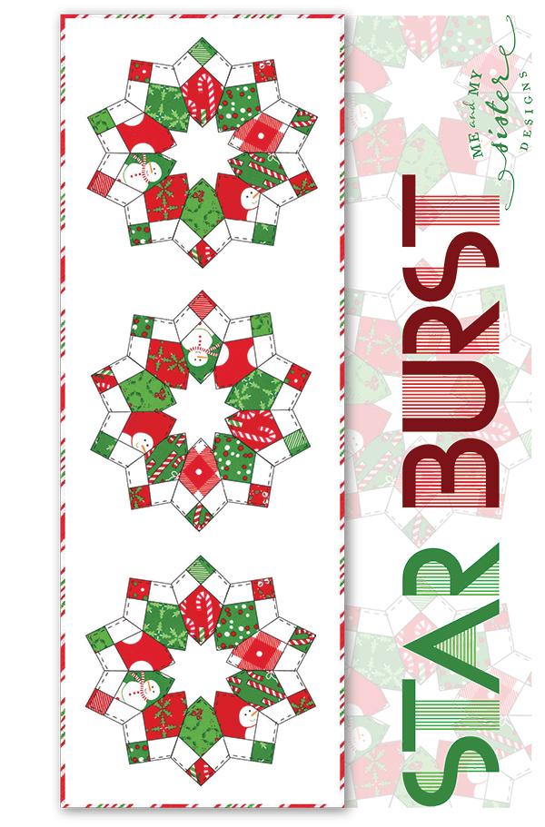 Starburst Table Runner w/Templ MMS 20546 Me & My Sister#1