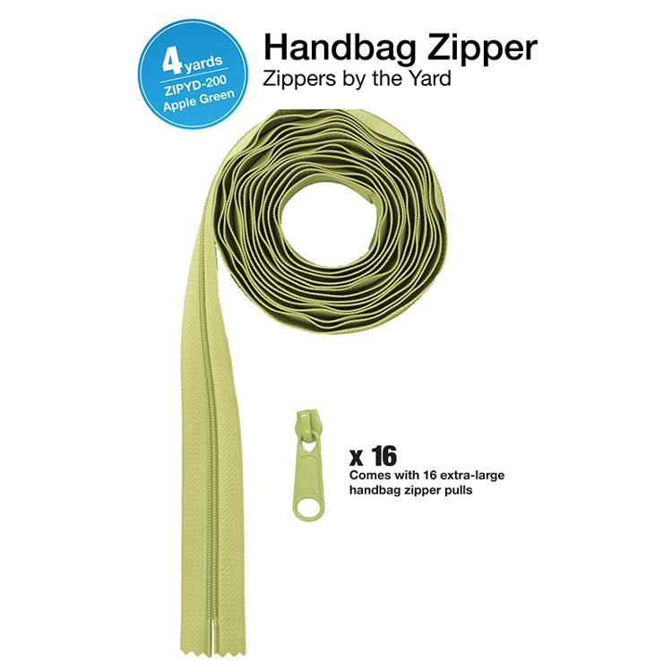 Zipper 4yds with Pulls - Apple Green • By Annie