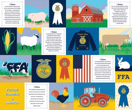 FFA | Forever Blue 2 • 36in x 43in FFA Patchwork Panel
