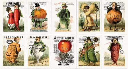 24" x 43" Seedy Characters Patch PD14572 Panel • Pumpkin Patch