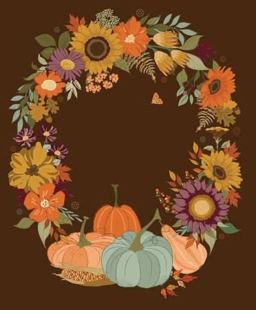 Brown Wreath Panel - 35 1/2in x 43in • The Awe of Autumn