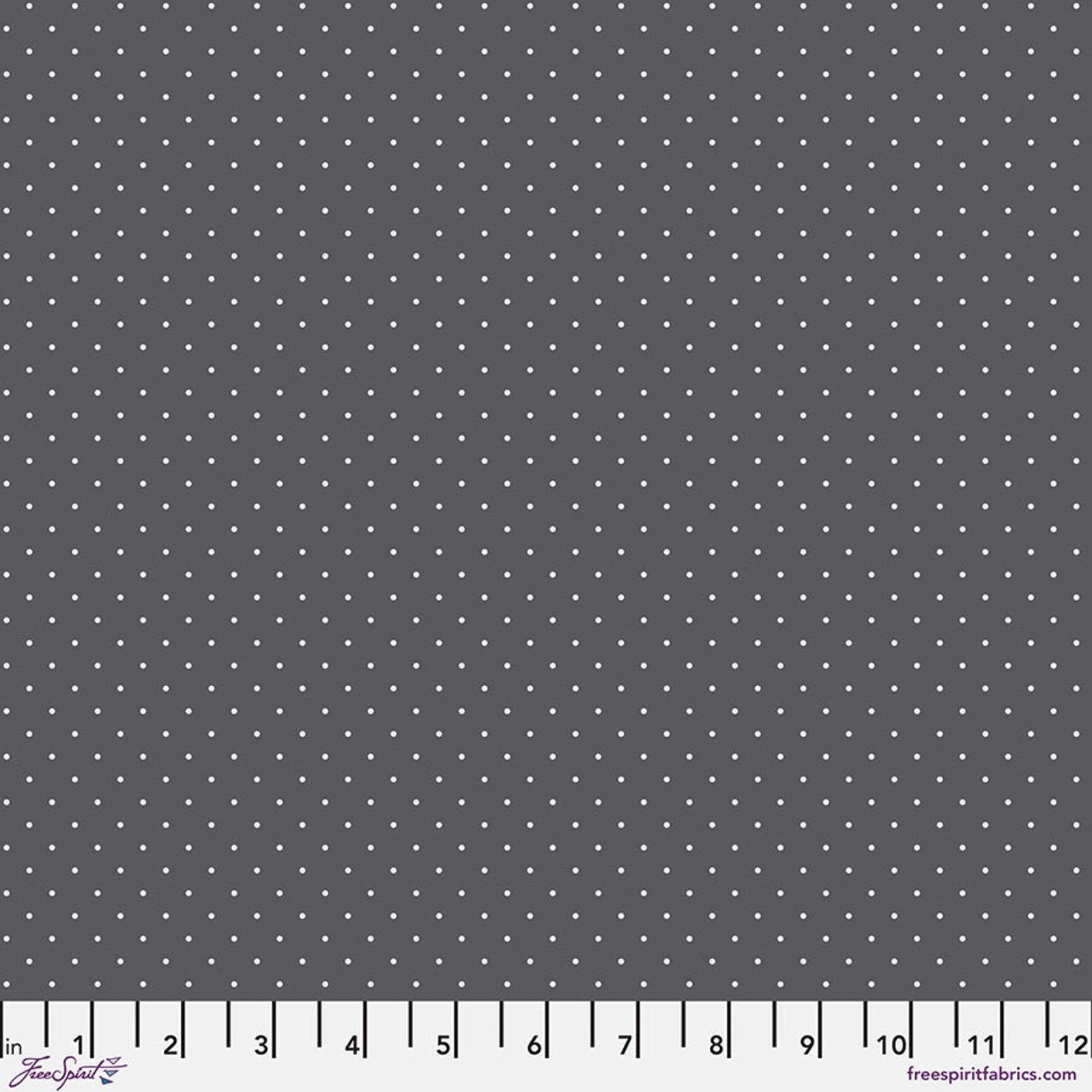 Tiny Dots - Carbon • True Colors Graywork by Tula Pink