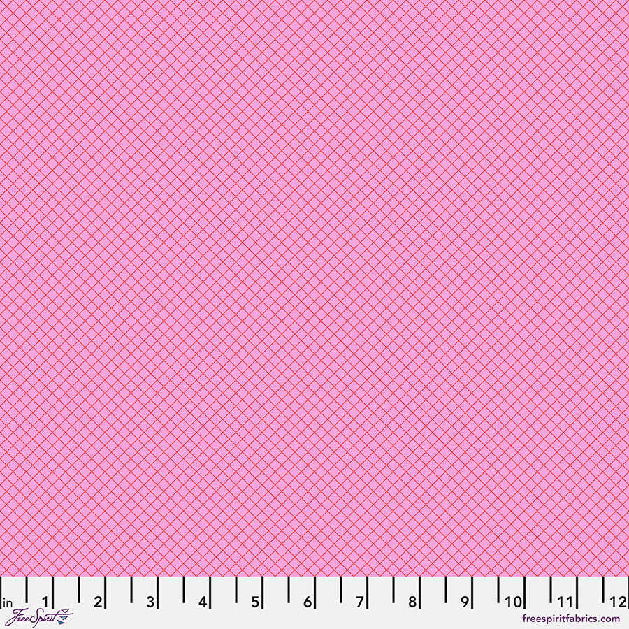 On the Grid - Bubblegum • Tula Pink True Colors