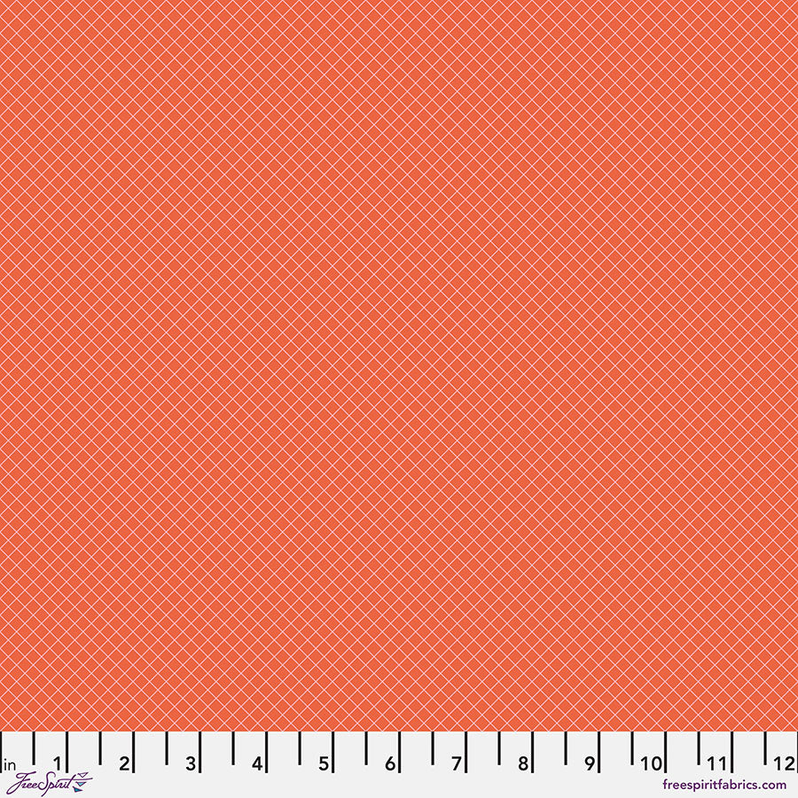 On the Grid - Salmon • Tula Pink True Colors