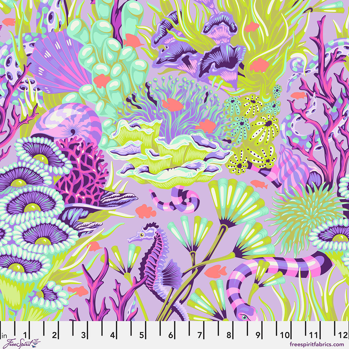 Reef What You Sew - Ultraviolet • Floral Reef by Tula Pink