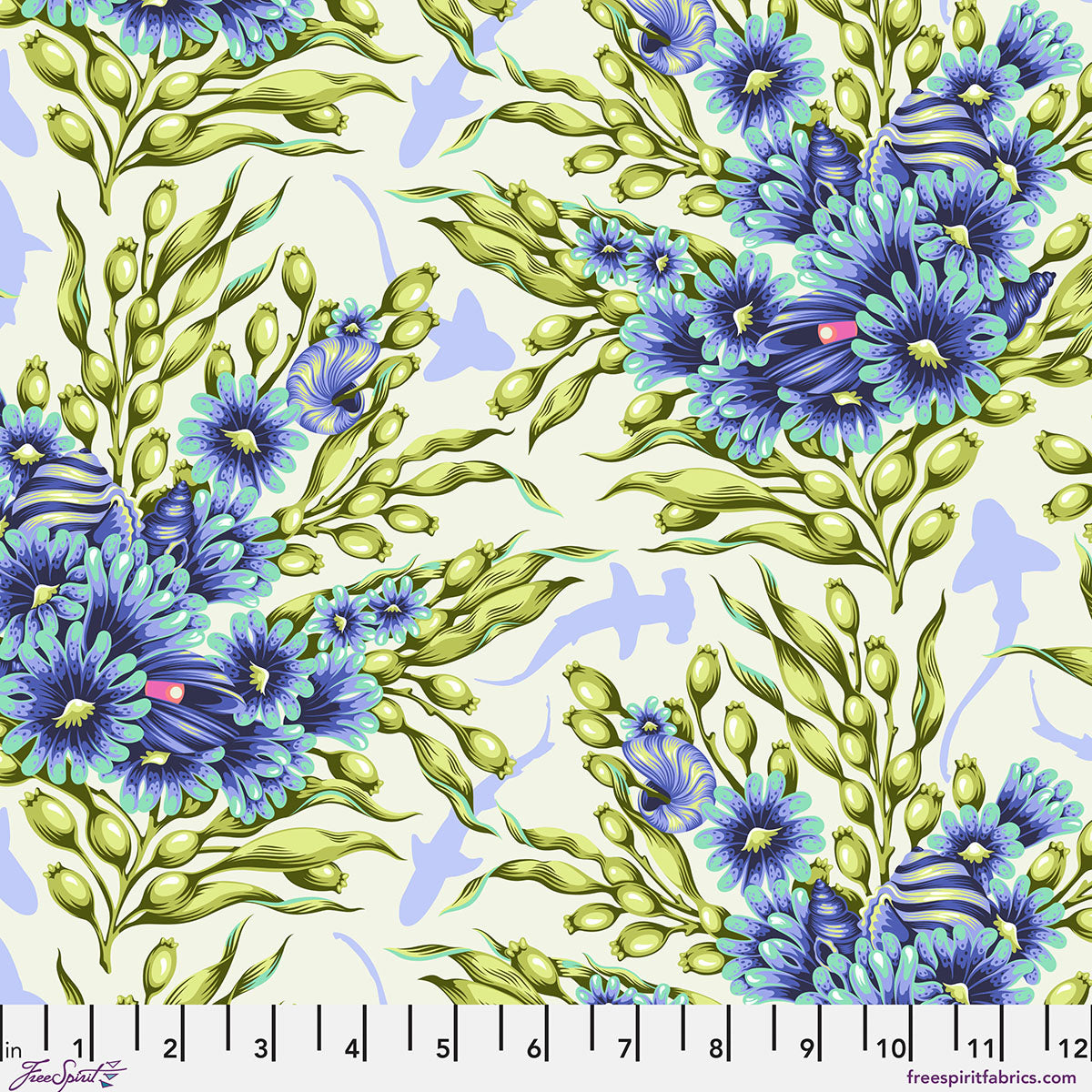 Shadow Sharks - Marine • Floral Reef Tula Pink
