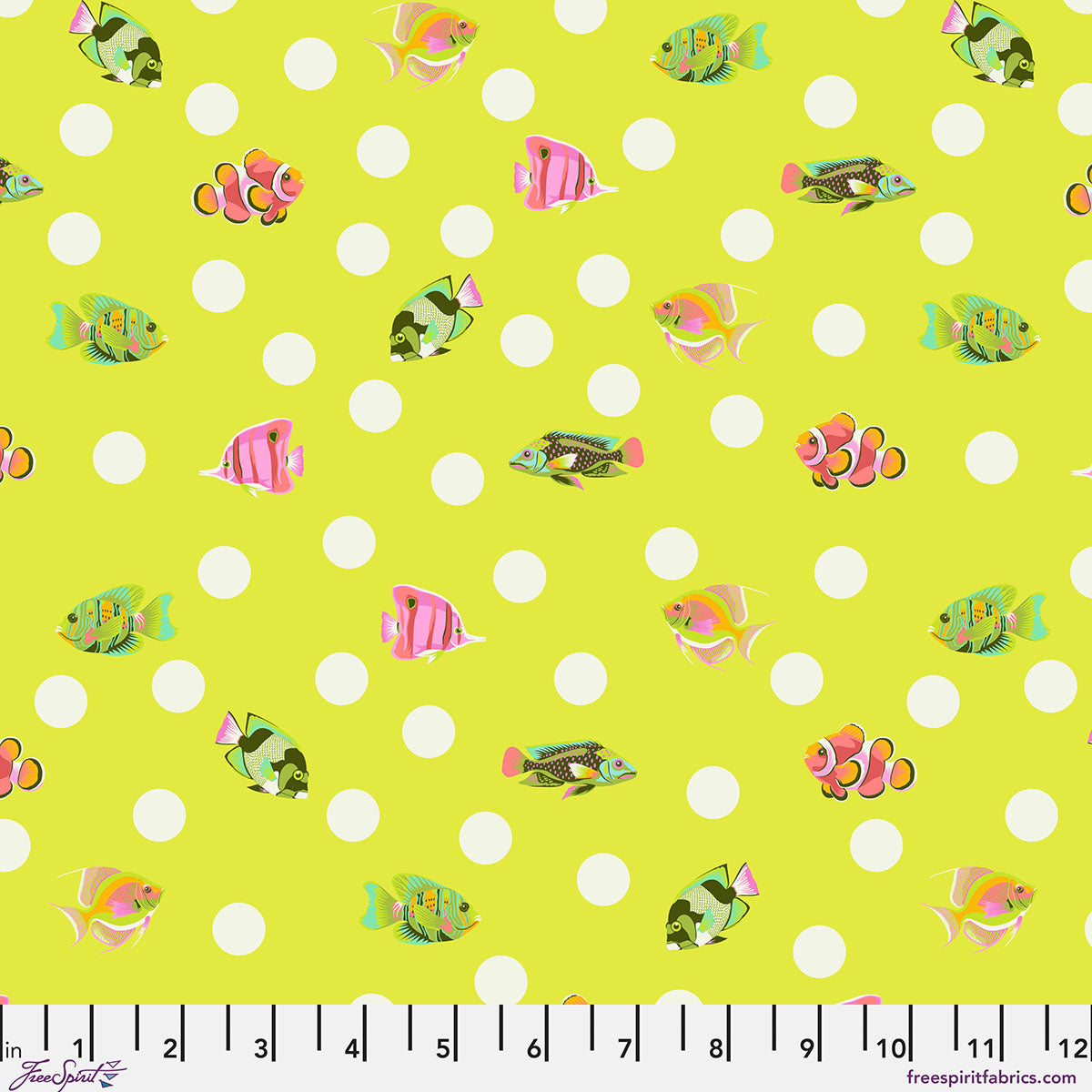 School Crossing - Seagrass • Floral Reef Tula Pink