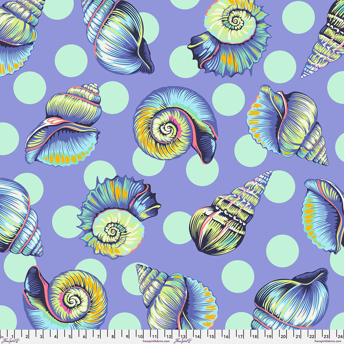 Big Shelly 108" - Marine • Floral Reef Tula Pink