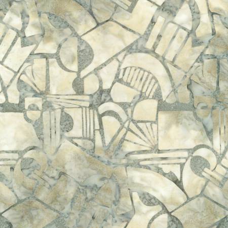 Packed Geometric Shapes - Limestone • Echoes in Stone - Batik