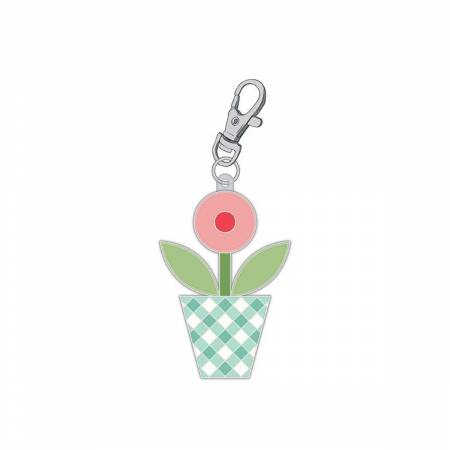 Gingham Garden Enamel Happy Charm • Lori Holt