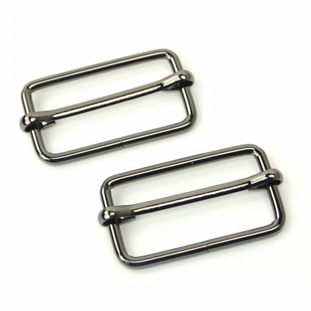 Slider Buckles Gunmetal 2ct 1-1/2in