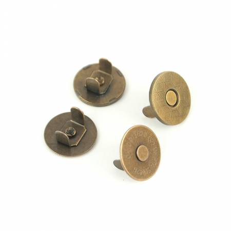 Two Magnetic Snaps 3/4" Antique • Sallie Tomato